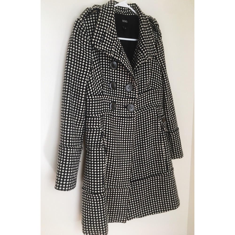 Polka-Dot Double Breasted Trench Coat - Picture 3 of 5